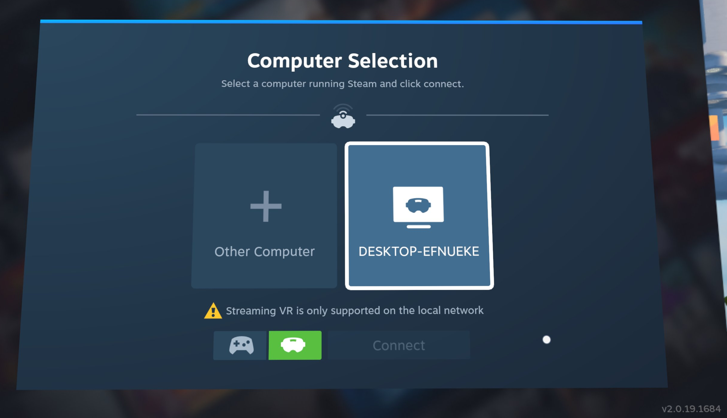 Steam Link prompt